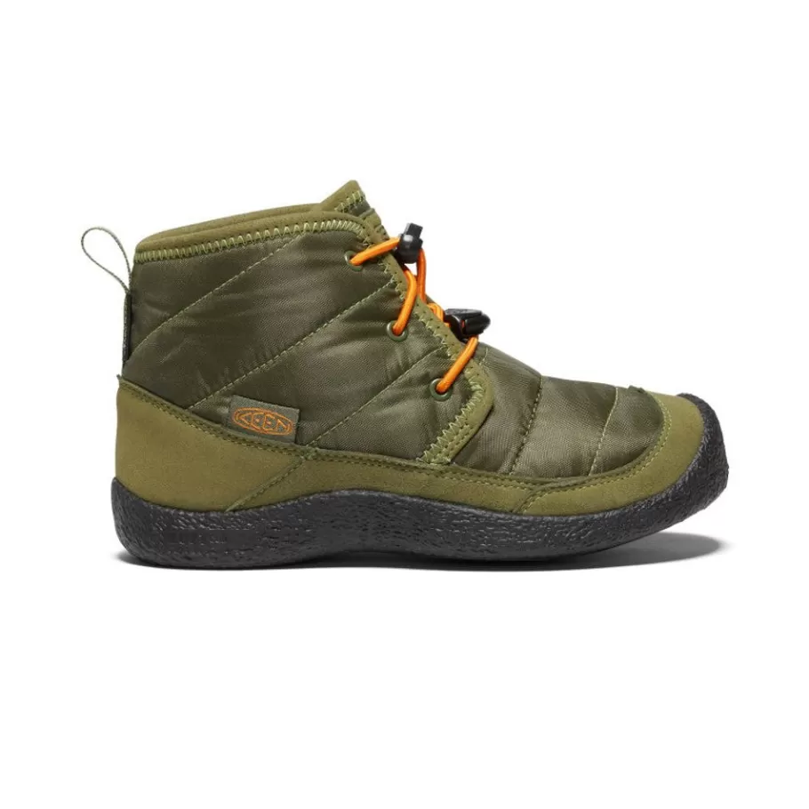 Kids KEEN Boots-Big Kids' Howser Ii Waterproof Chukka | Capulet Olive/Russet Orange