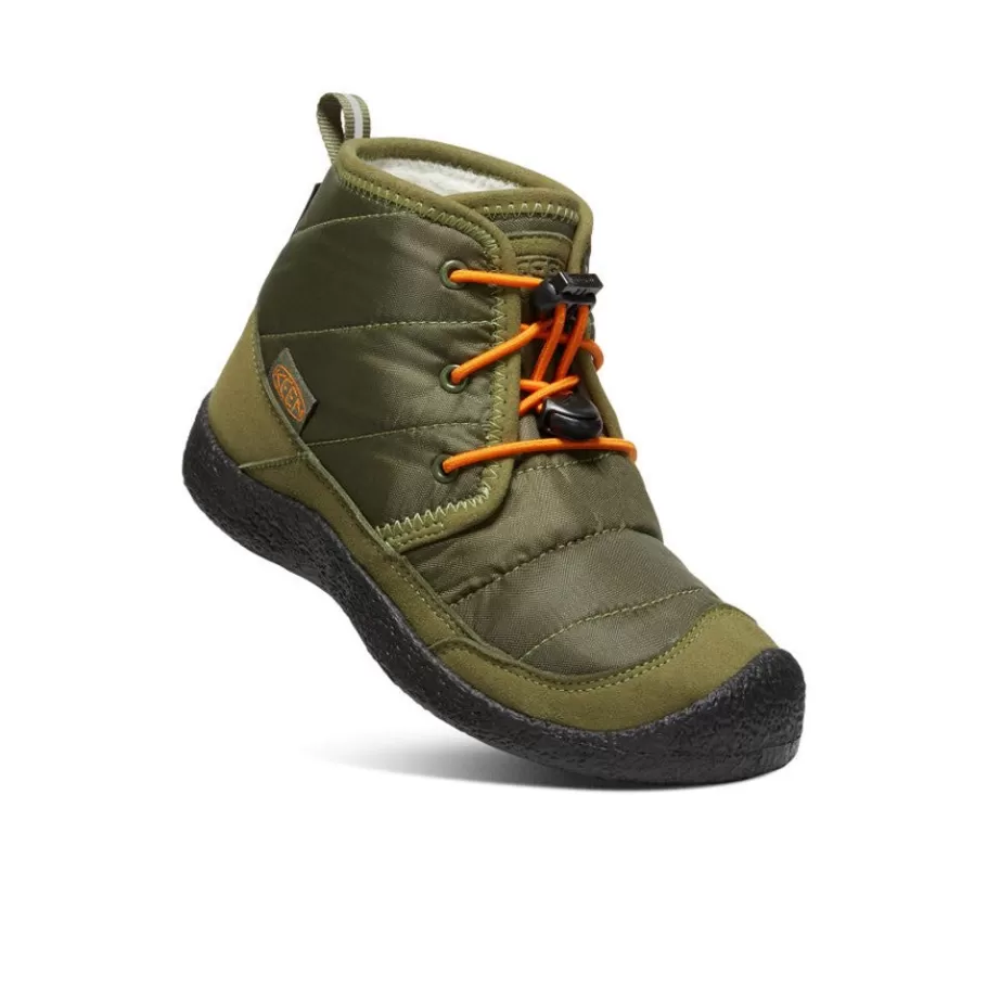 Kids KEEN Boots-Big Kids' Howser Ii Waterproof Chukka | Capulet Olive/Russet Orange