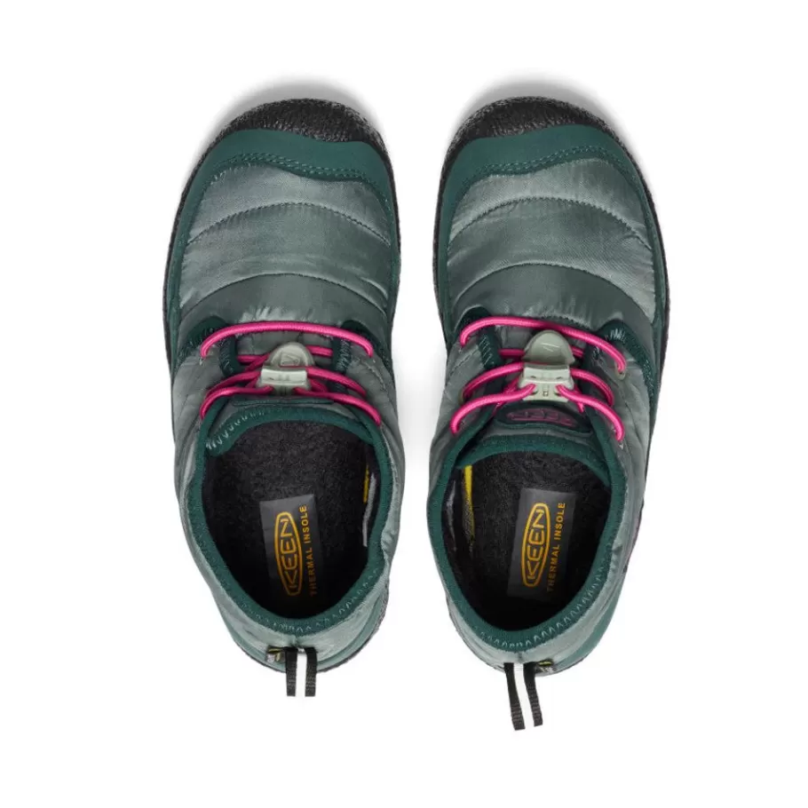 Kids KEEN Boots-Big Kids' Howser Ii Waterproof Chukka | Dark Forest/Fuchsia Purple
