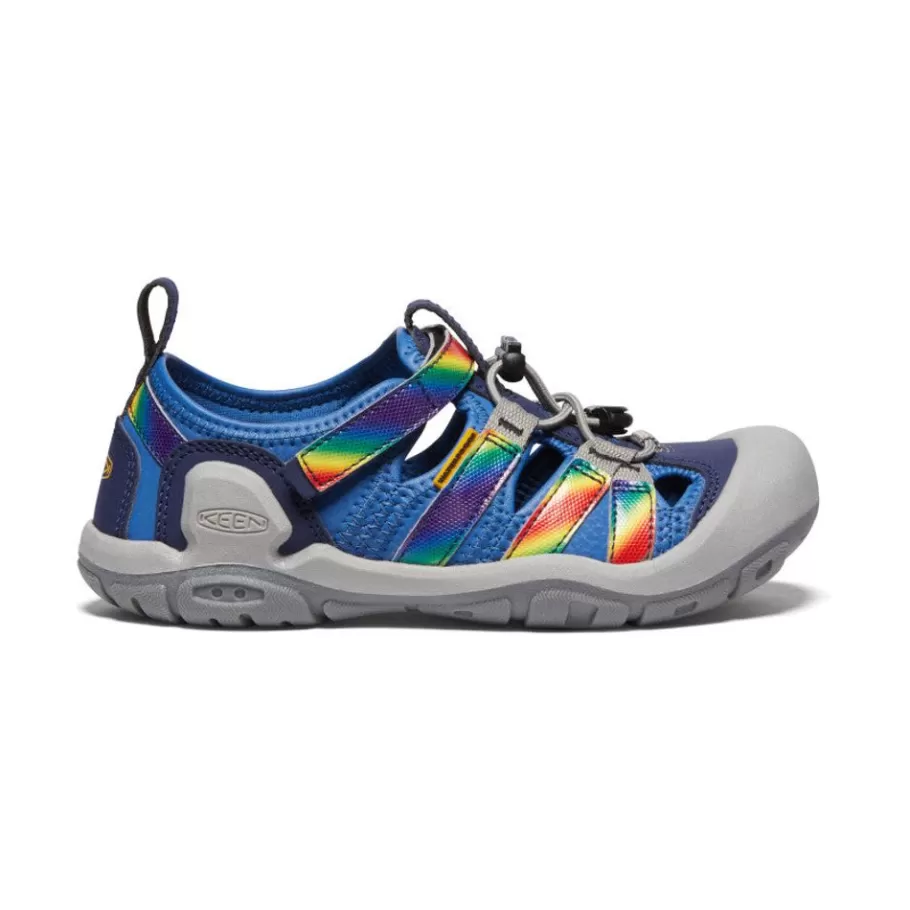 Kids KEEN Sandals-Big Kids' Knotch Creek | Bright Cobalt/Rainbow Tie Dye