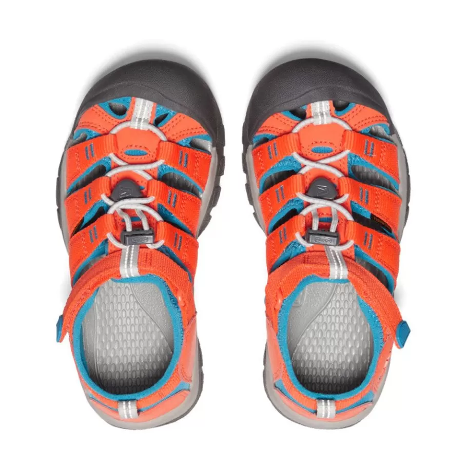 Kids KEEN Sandals-Big Kids' Newport H2 | Safety Orange/Fjord Blue