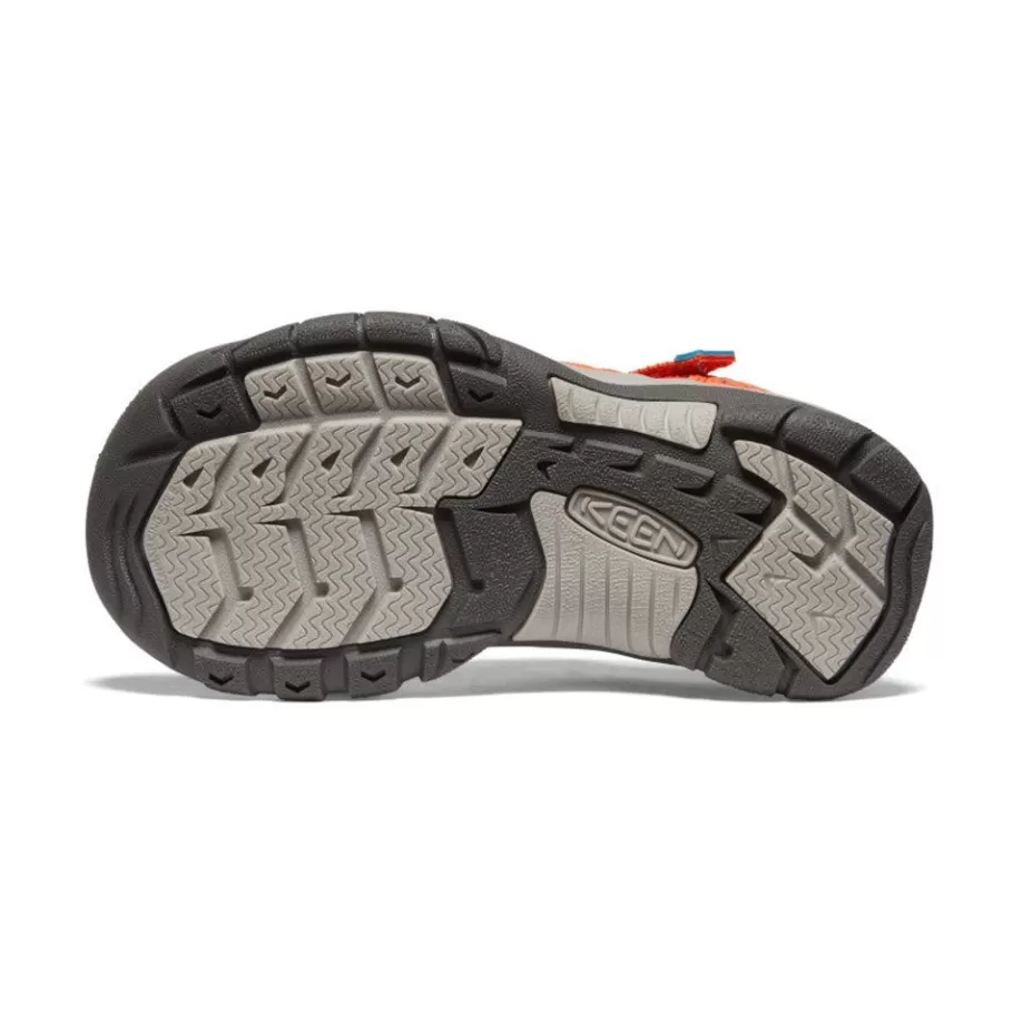 Kids KEEN Sandals-Big Kids' Newport H2 | Safety Orange/Fjord Blue