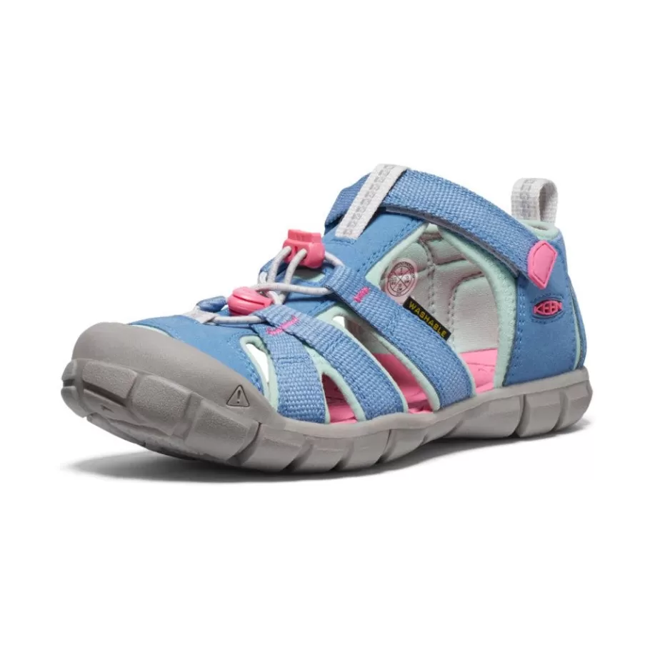 Kids KEEN Sandals-Big Kids' Seacamp Ii Cnx | Coronet Blue/Hot Pink