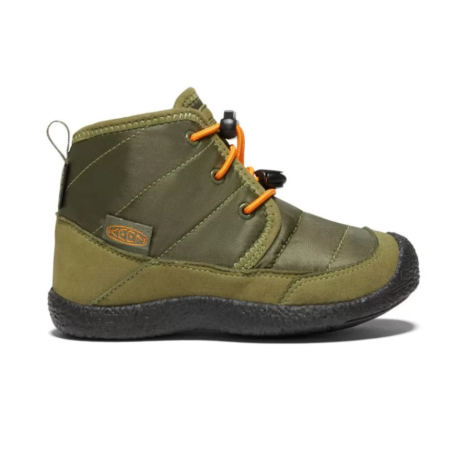 Kids KEEN Boots-Little Kids' Howser Ii Waterproof Chukka | Capulet Olive/Russet Orange