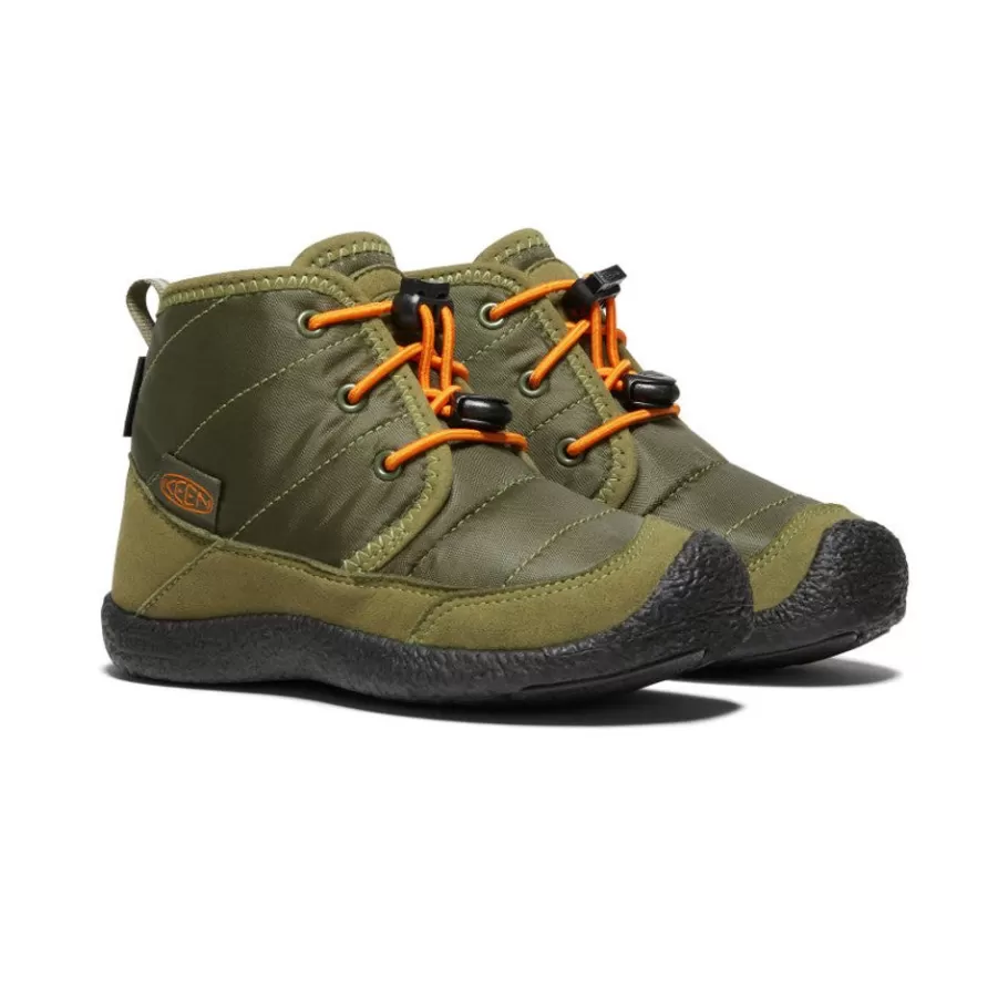 Kids KEEN Boots-Little Kids' Howser Ii Waterproof Chukka | Capulet Olive/Russet Orange