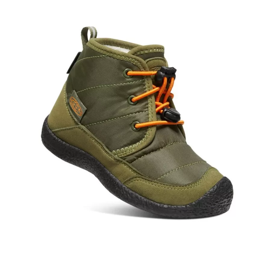 Kids KEEN Boots-Little Kids' Howser Ii Waterproof Chukka | Capulet Olive/Russet Orange