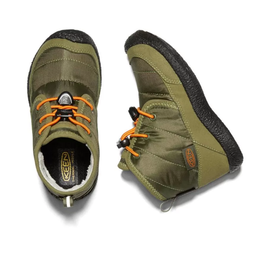 Kids KEEN Boots-Little Kids' Howser Ii Waterproof Chukka | Capulet Olive/Russet Orange