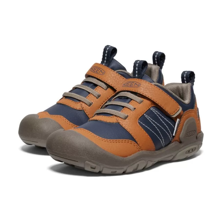 Kids KEEN Shoes-Little Kids' Knotch Peak Sneaker | Maple/Sky Captain