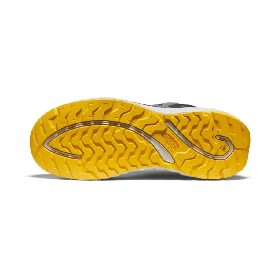 Men KEEN Work Boots & Shoes-Men'S Arvada Mid Work Sneaker (Carbon-Fiber Toe) | Black/ Yellow