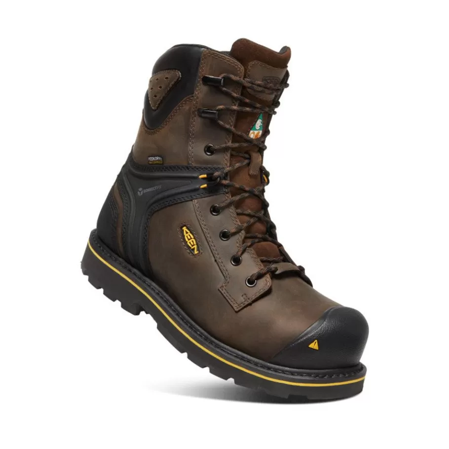 Men KEEN Work Boots & Shoes-Men'S Csa Abitibi Ii Waterproof Boot (Carbon-Fiber Toe) | Cascade Brown/Black