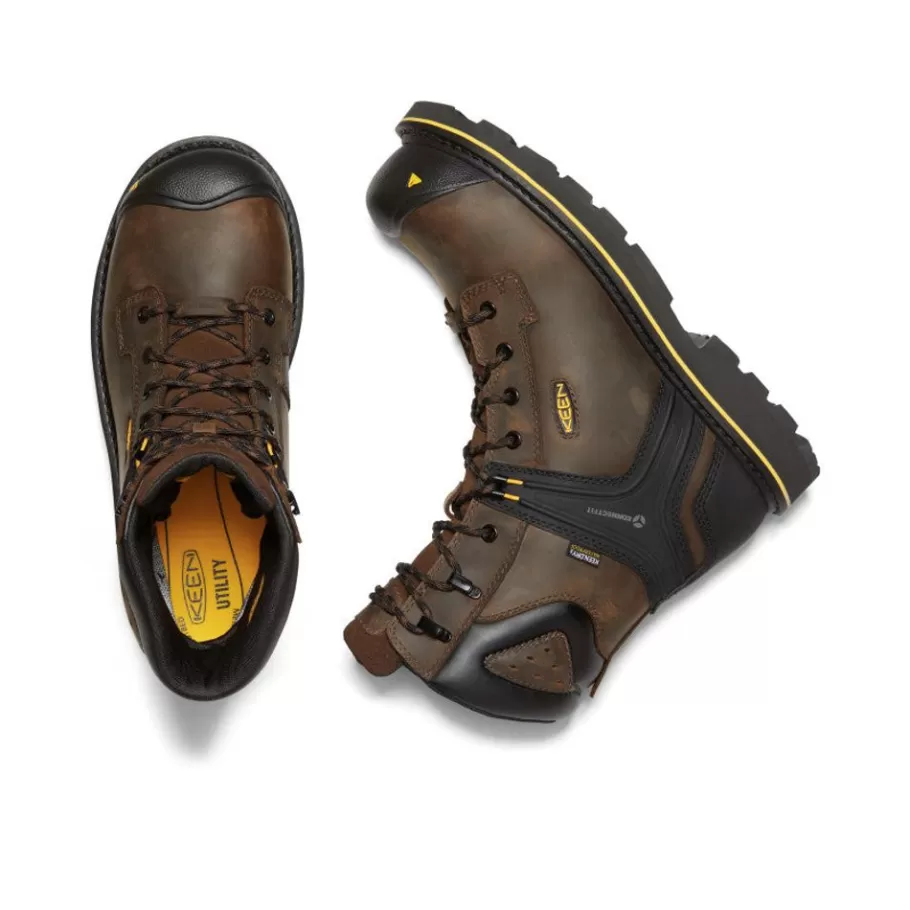 Men KEEN Work Boots & Shoes-Men'S Csa Abitibi Ii Waterproof Boot (Carbon-Fiber Toe) | Cascade Brown/Black