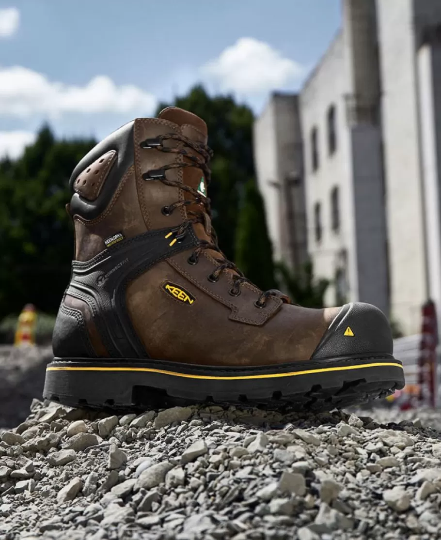 Men KEEN Work Boots & Shoes-Men'S Csa Abitibi Ii Waterproof Boot (Carbon-Fiber Toe) | Cascade Brown/Black