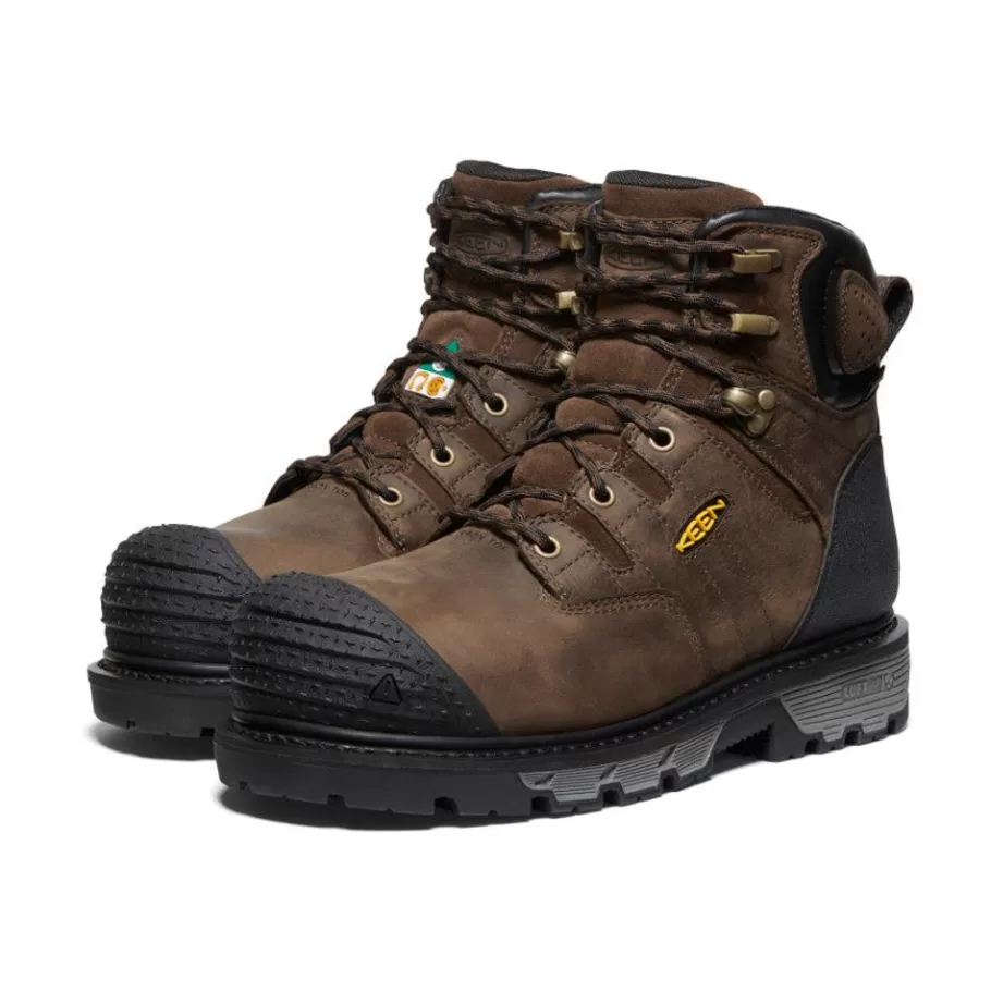 Men KEEN Work Boots & Shoes-Men'S Csa Camden 6" Waterproof Boot (Carbon-Fiber Toe) | Dark Earth/Black