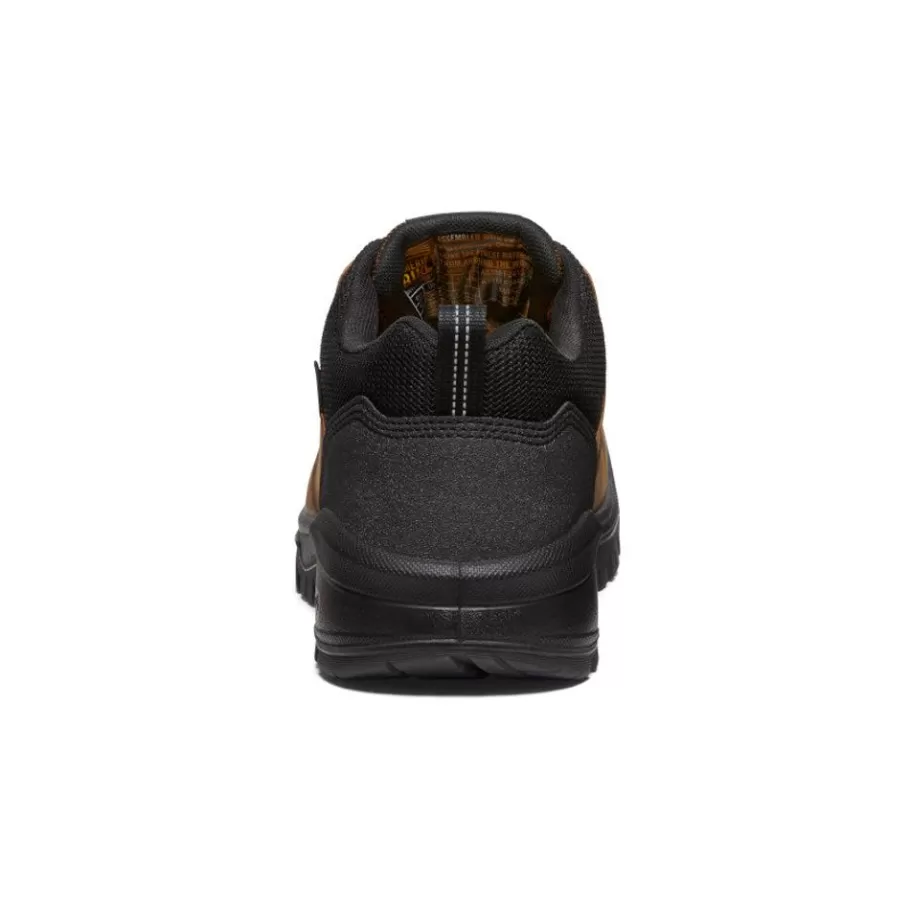 Men KEEN Work Boots & Shoes-Men'S Independence Oxford Waterproof Shoe (Carbon-Fiber Toe) | Dark Earth/Black