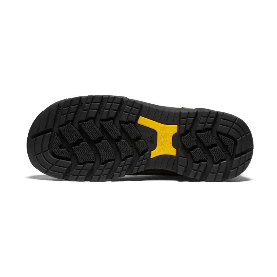 Men KEEN Work Boots & Shoes-Men'S Independence Oxford Waterproof Shoe (Carbon-Fiber Toe) | Dark Earth/Black