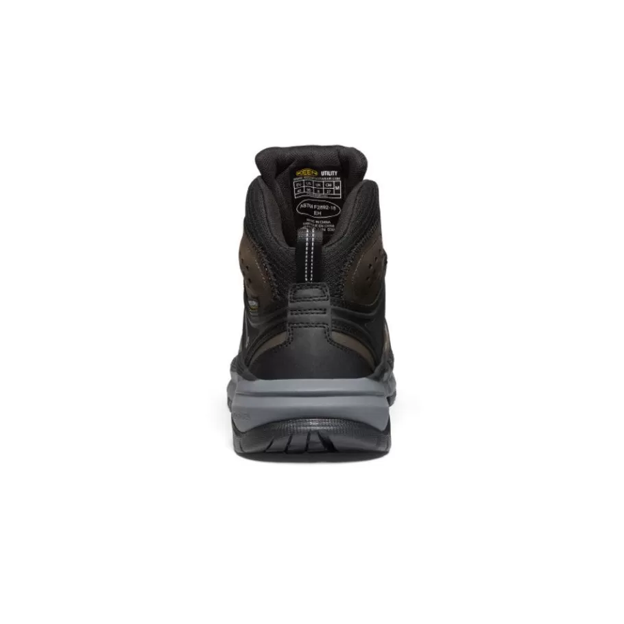 Men KEEN Work Boots & Shoes-Men'S Kansas City+ Kbf Waterproof Mid (Soft Toe) | Coffee Bean/Black