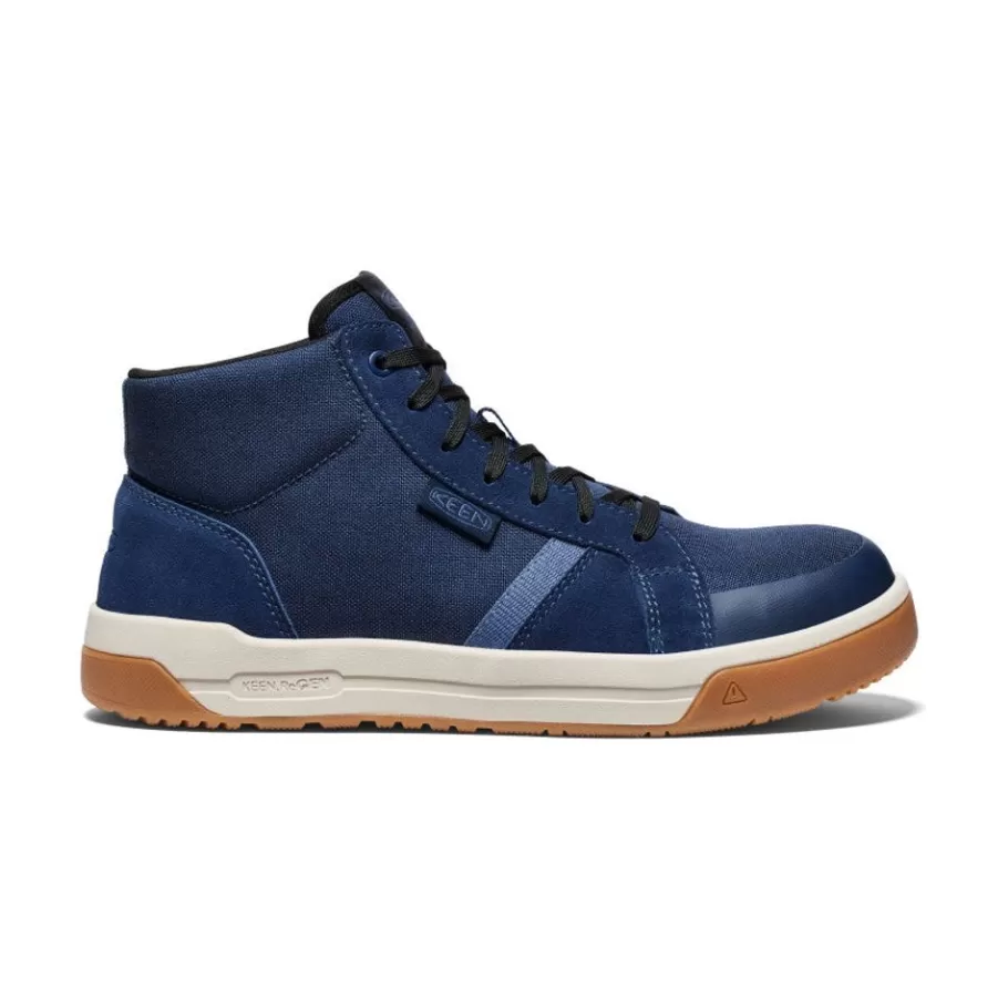 Men KEEN Work Boots & Shoes-Men'S Kenton Mid Work Shoe (Carbon-Fiber Toe) | Naval Academy/Gum