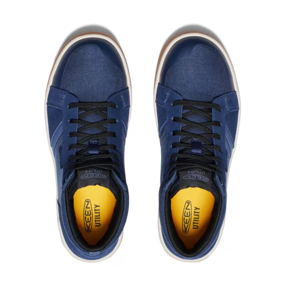 Men KEEN Work Boots & Shoes-Men'S Kenton Mid Work Shoe (Carbon-Fiber Toe) | Naval Academy/Gum