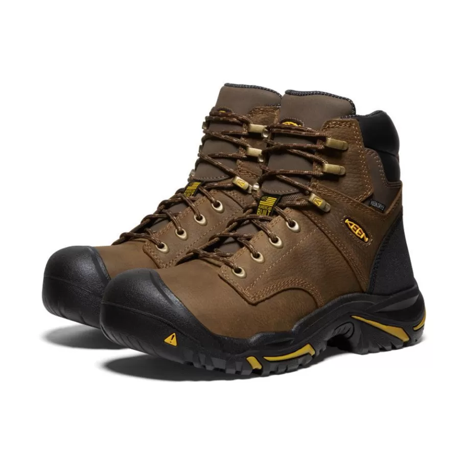 Men KEEN Work Boots & Shoes-Men'S Mt Vernon 6" Waterproof Boot (Soft Toe) | Cascade Brown
