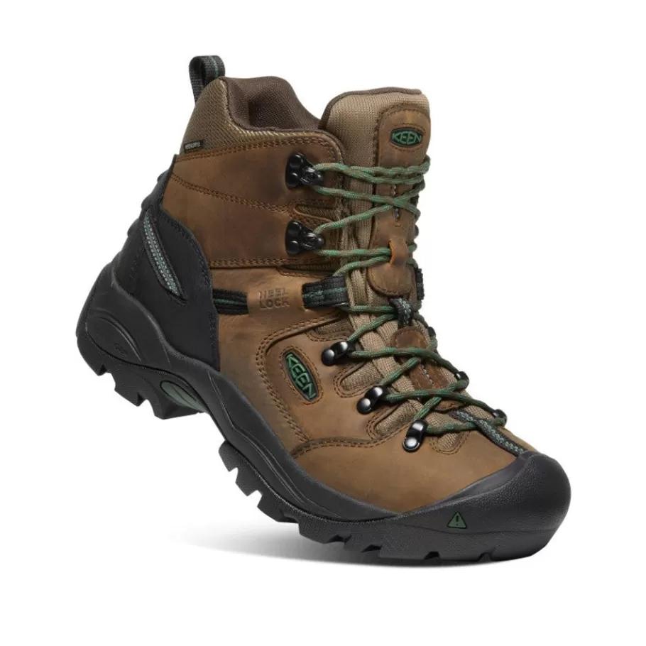 Men KEEN Work Boots & Shoes-Men'S Pittsburgh Energy 6" Waterproof Boot (Soft Toe) | Cascade Brown/Greener Pastures