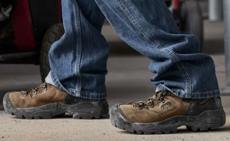 Men KEEN Work Boots & Shoes-Men'S Pittsburgh Energy 6" Waterproof Boot (Soft Toe) | Cascade Brown/Greener Pastures