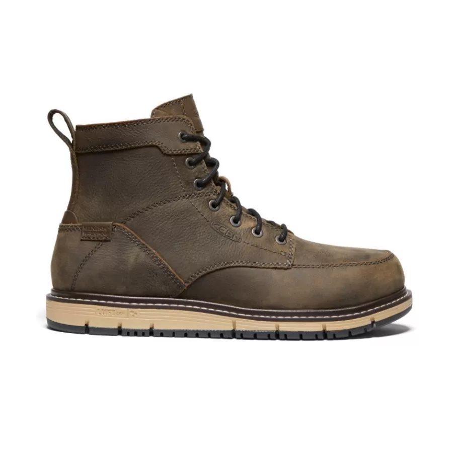 Men KEEN Work Boots & Shoes-Men'S San Jose 6" Waterproof Boot (Aluminum Toe) | Cascade Brown/Black