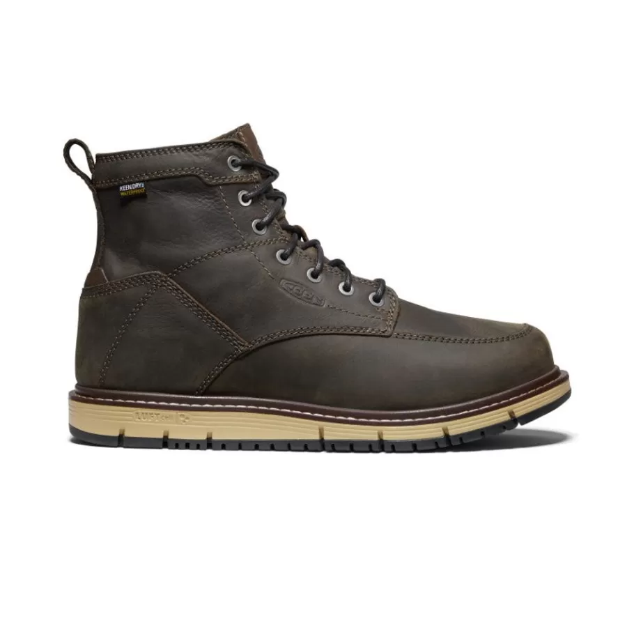 Men KEEN Work Boots & Shoes-Men'S San Jose 6" Waterproof Boot (Soft Toe) | Cascade Brown