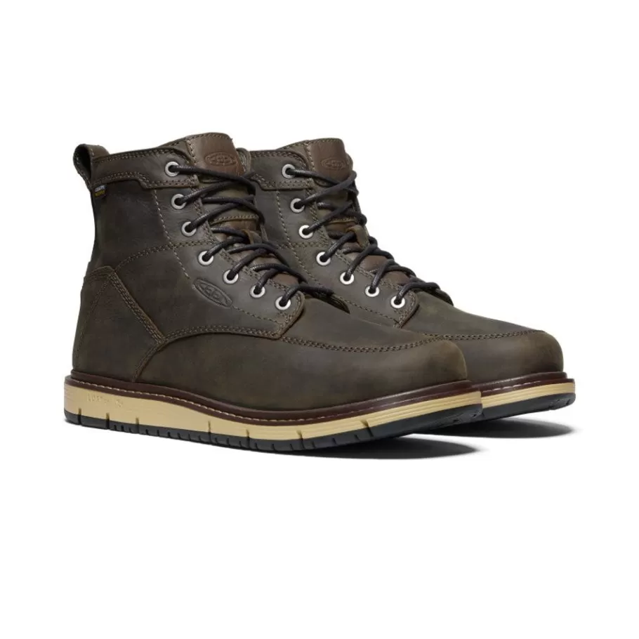 Men KEEN Work Boots & Shoes-Men'S San Jose 6" Waterproof Boot (Soft Toe) | Cascade Brown