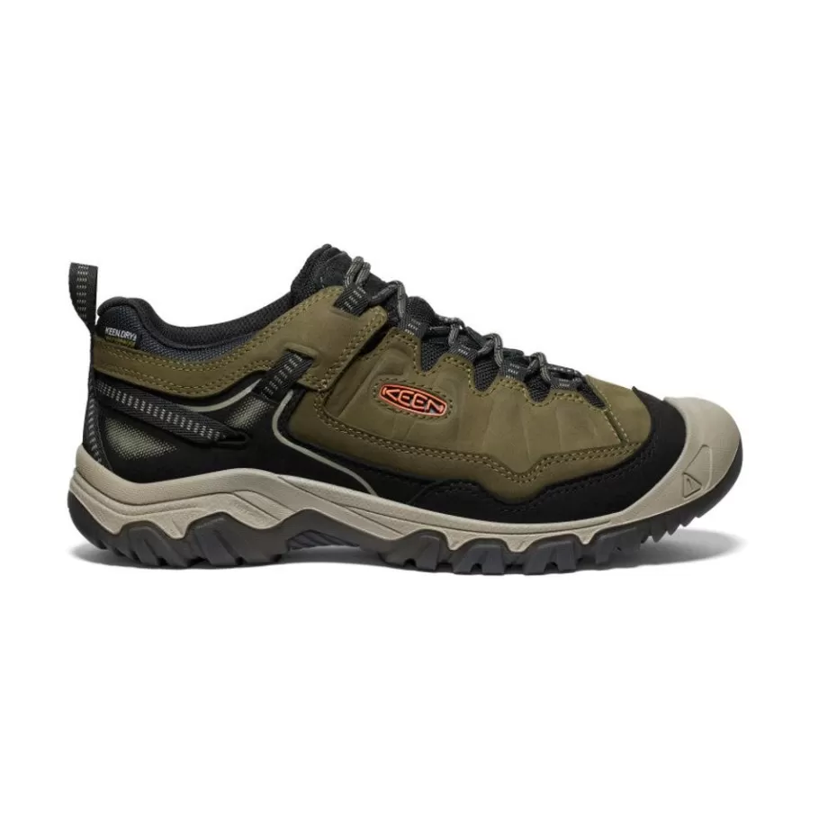 Men KEEN Shoes-Men'S Targhee Iv Wide Waterproof Hiking Shoe | Dark Olive/Gold Flame