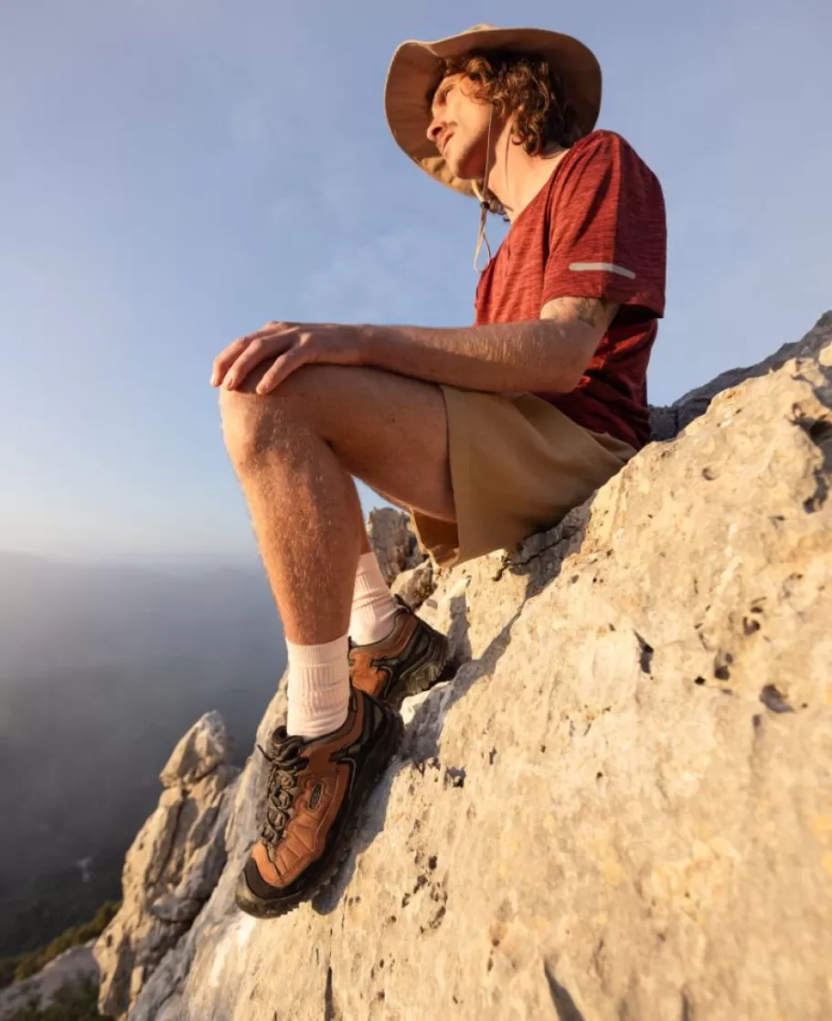 Men KEEN Shoes-Men'S Targhee Iv Wide Waterproof Hiking Shoe | Dark Olive/Gold Flame