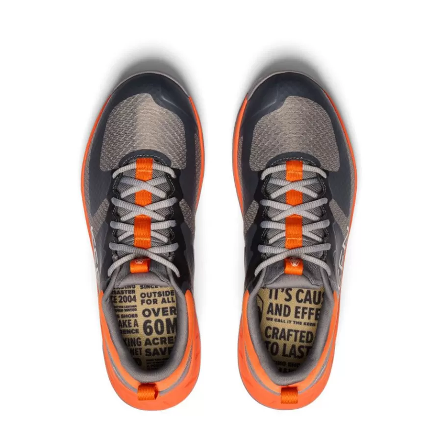 Men KEEN Shoes-Men'S Versacore Waterproof Shoe | Steel Grey/Scarlet Ibis