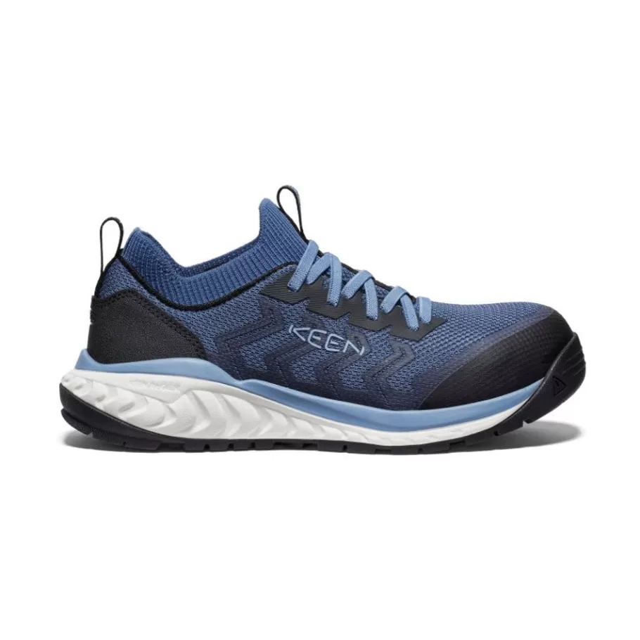 Women KEEN Work Boots & Shoes-Women'S Arvada Shift Esd Work Sneaker (Carbon-Fiber Toe) | Vintage Indigo/Faded Denim