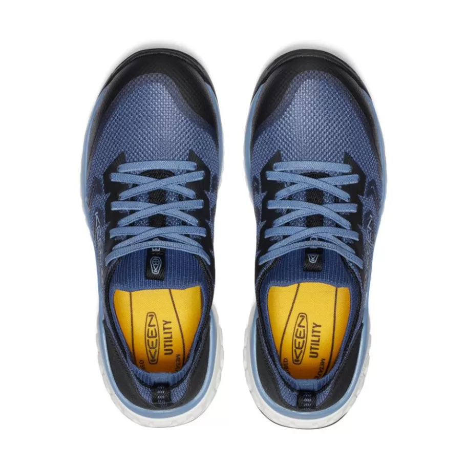 Women KEEN Work Boots & Shoes-Women'S Arvada Shift Esd Work Sneaker (Carbon-Fiber Toe) | Vintage Indigo/Faded Denim