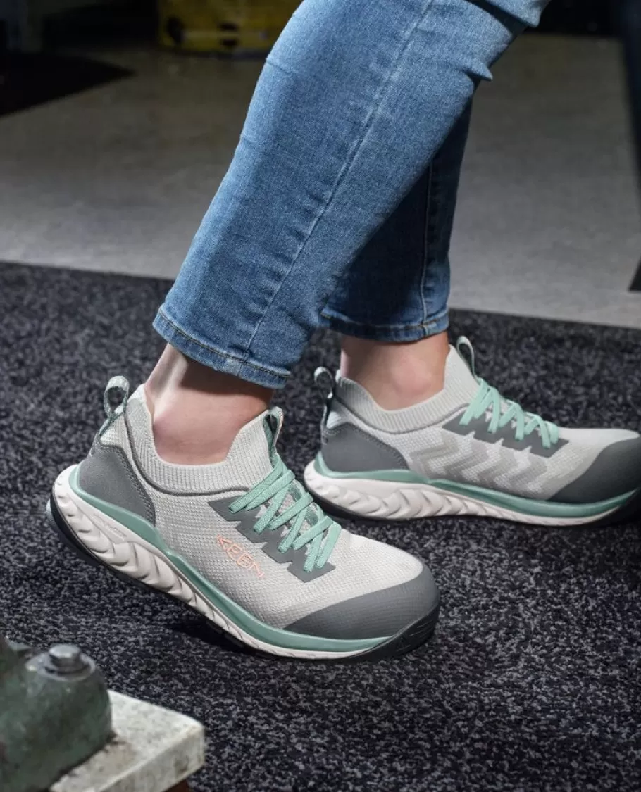 Women KEEN Work Boots & Shoes-Women'S Arvada Shift Work Sneaker (Carbon-Fiber Toe) | Reef Waters/Legion Blue