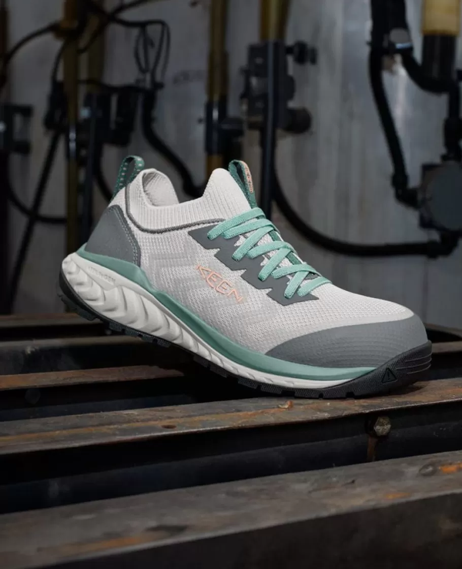 Women KEEN Work Boots & Shoes-Women'S Arvada Shift Work Sneaker (Carbon-Fiber Toe) | Reef Waters/Legion Blue