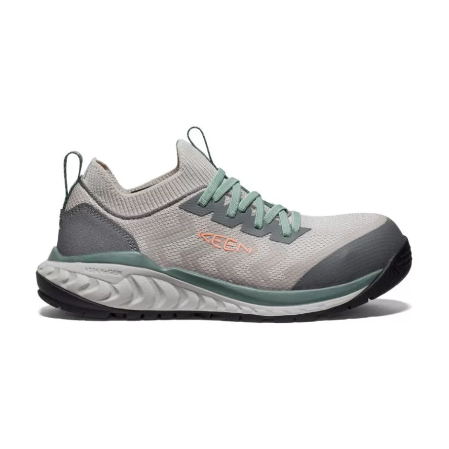 Women KEEN Work Boots & Shoes-Women'S Arvada Shift Work Sneaker (Carbon-Fiber Toe) | Steel Grey/Granite Green