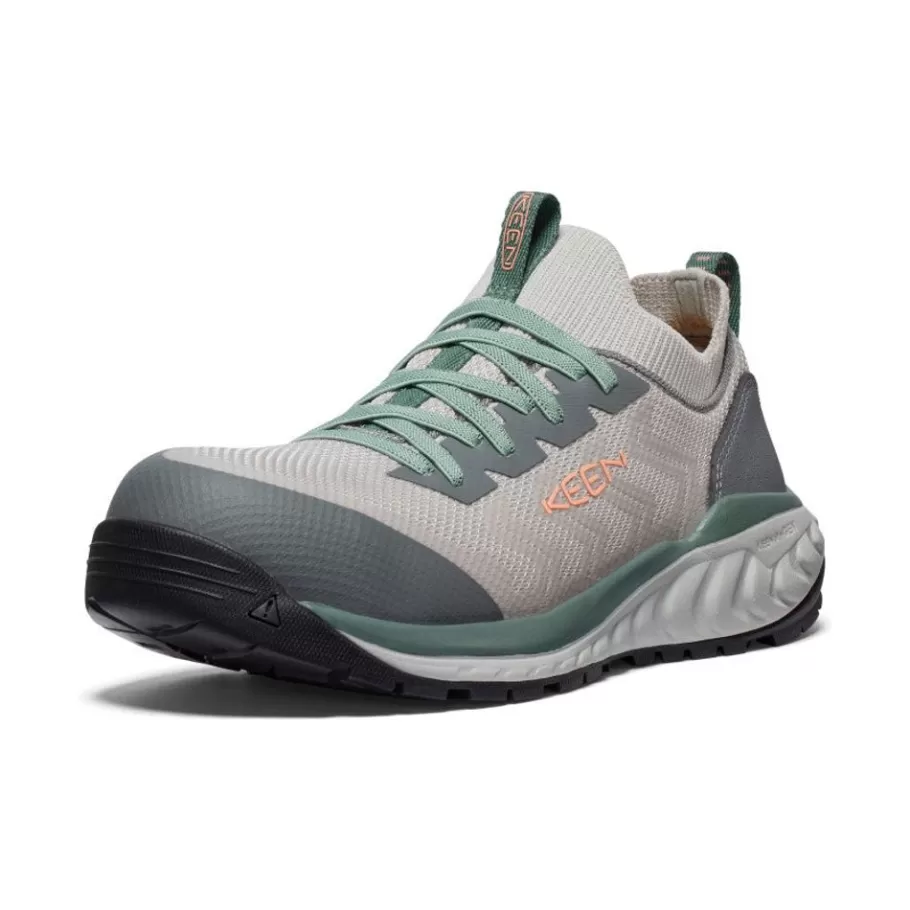 Women KEEN Work Boots & Shoes-Women'S Arvada Shift Work Sneaker (Carbon-Fiber Toe) | Steel Grey/Granite Green