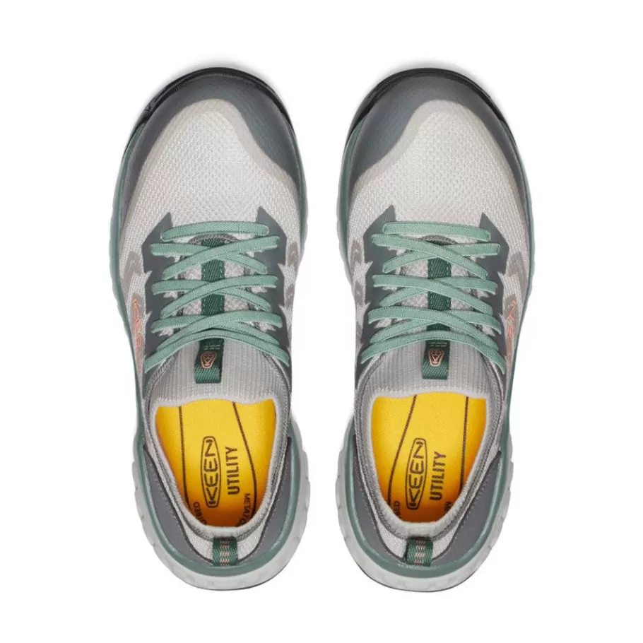 Women KEEN Work Boots & Shoes-Women'S Arvada Shift Work Sneaker (Carbon-Fiber Toe) | Steel Grey/Granite Green