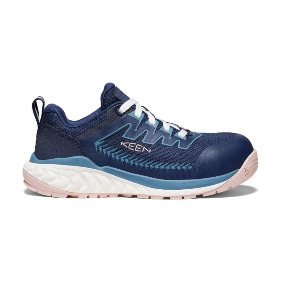 Women KEEN Work Boots & Shoes-Women'S Arvada Work Sneaker (Carbon-Fiber Toe) | Naval Academy/Peach Whip