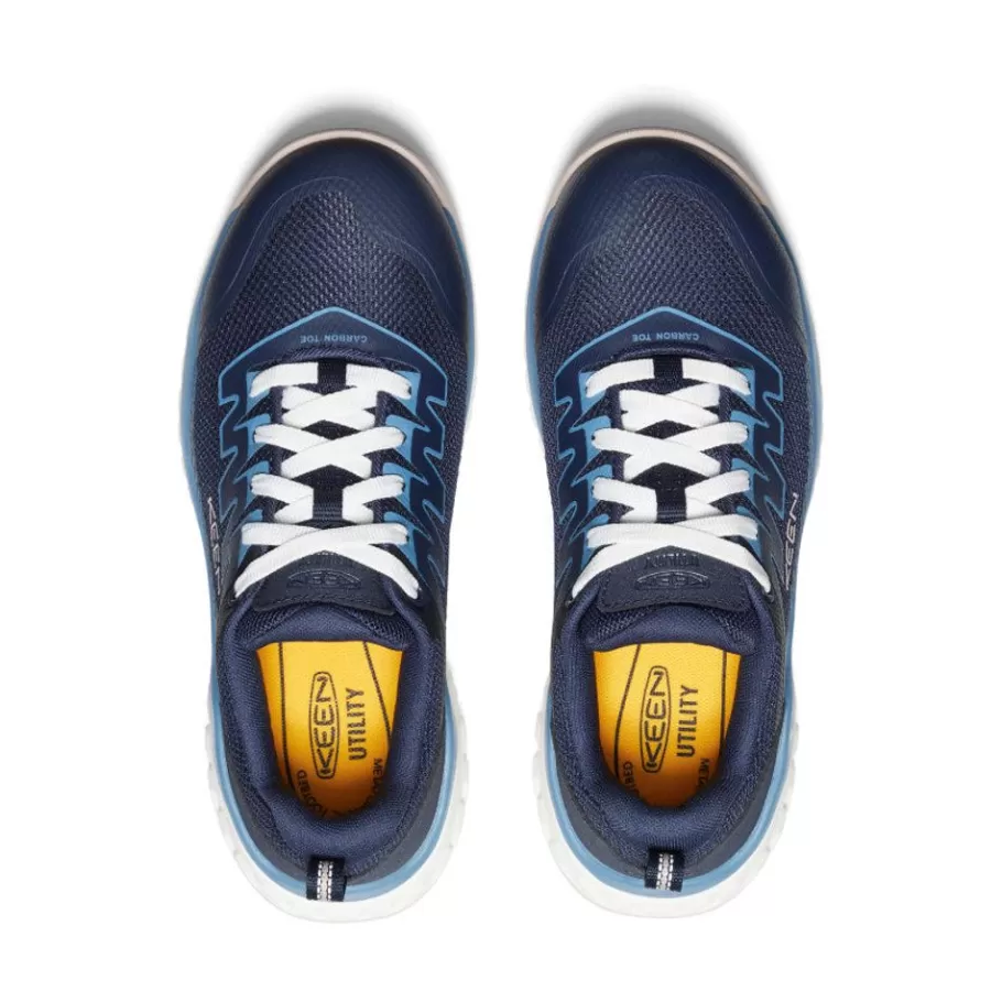 Women KEEN Work Boots & Shoes-Women'S Arvada Work Sneaker (Carbon-Fiber Toe) | Naval Academy/Peach Whip