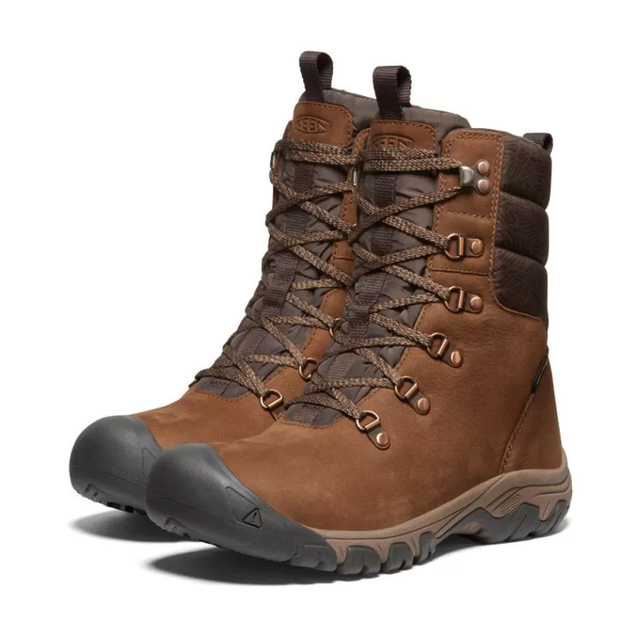 Women KEEN Boots-Women'S Greta Waterproof Boot | Bison/Java